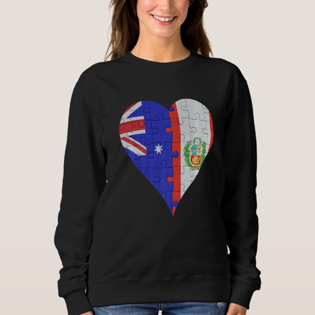 Camiseta Australian Peruvian Flag Heart (Frente)
