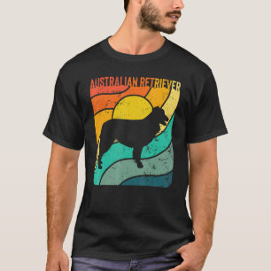 Camiseta Australian Retriever Pôr do Sol Vintage Mãe Pai
