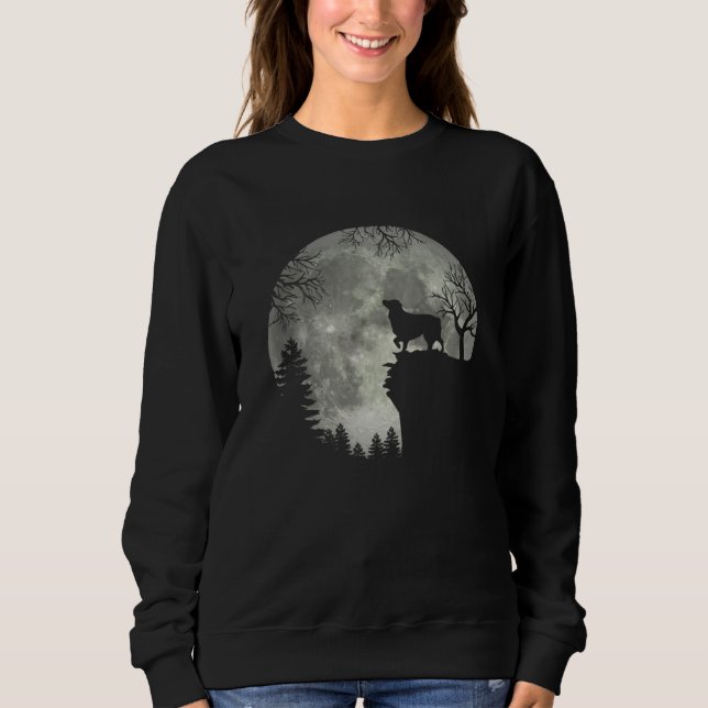 Camiseta Australian Shepherd And Moon Halloween (Frente)