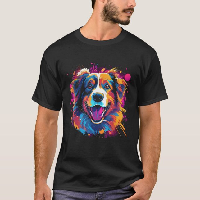 Camiseta Australian Shepherd Aussie Retro 3 (Frente)
