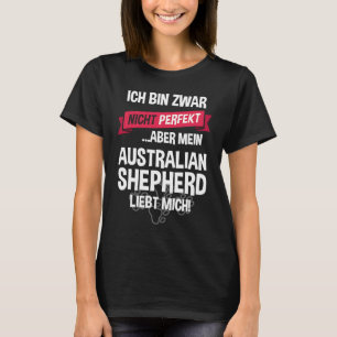 Camiseta Australian Shepherd com texto em alemão