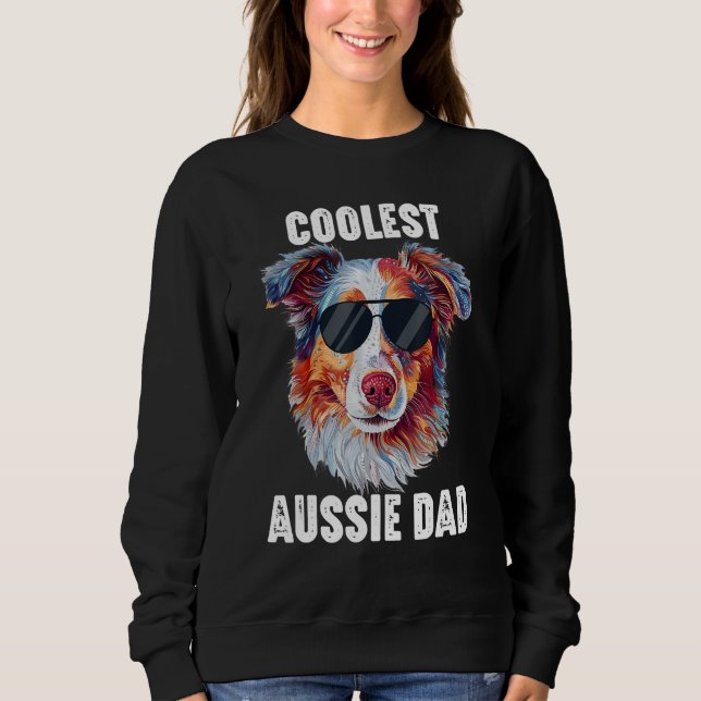 Camiseta Australian Shepherd Dad Coolest Aussie Dad for Dog (Frente)