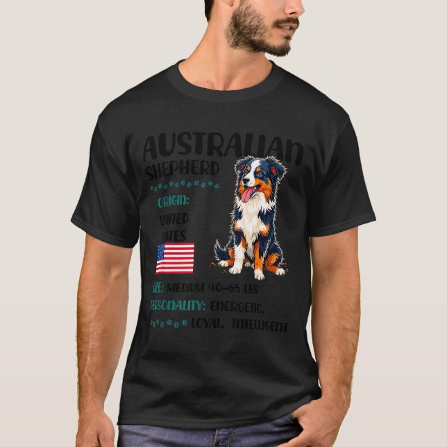 Camiseta Australian Shepherd Origin Funny Aussie Dog Lover  (Frente)