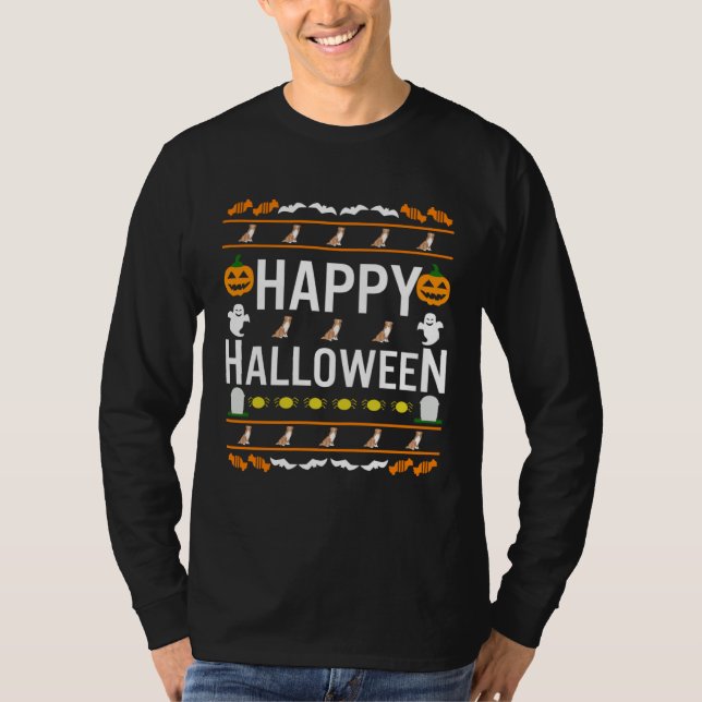 Camiseta Australian Shepherd Red Merle Halloween Lazy Ugly  (Frente)