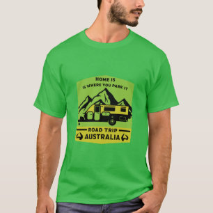 Camiseta Australiana Aussie Caravan Caravanning Summer
