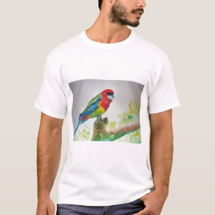 Camiseta australiana Rosella Parrot Watercolor art T Shirt