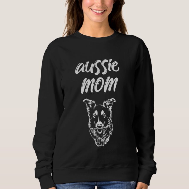 Camiseta Australiana Shepherd Aussie Mãe Mulher Proprietári (Frente)