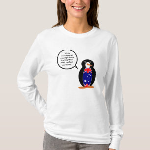 Camiseta Australiana Talking Ms. Penguin Personalizada