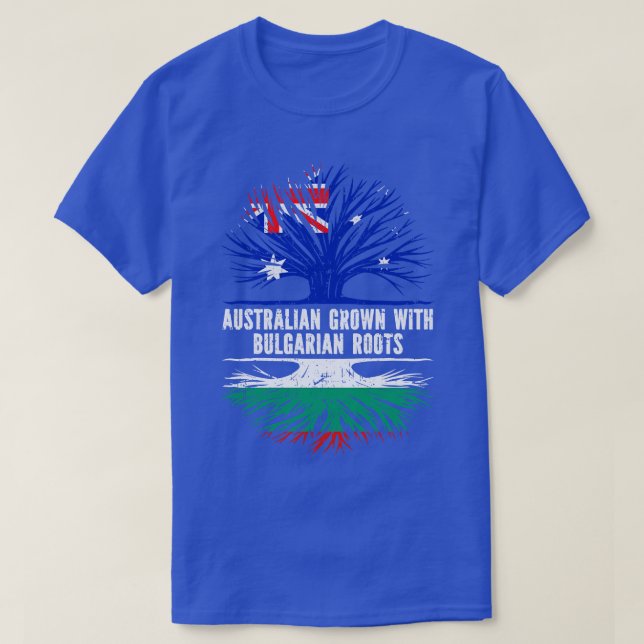 Camiseta Australiano cresceu com Raízes Búlgaras na Austrál (Frente do Design)