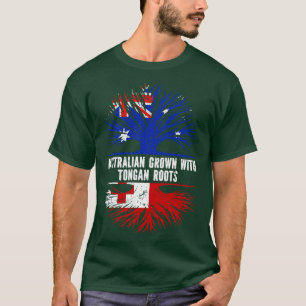 Camiseta Australiano crescido com bandeira de Tongan Roots 
