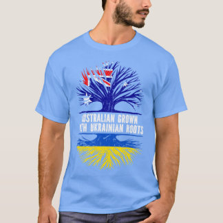 Camiseta Australiano crescido com bandeira ucraniana