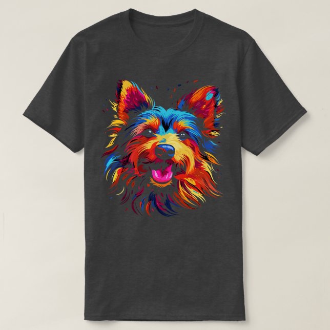 Camiseta Australiano Terrier Smiling (Frente do Design)