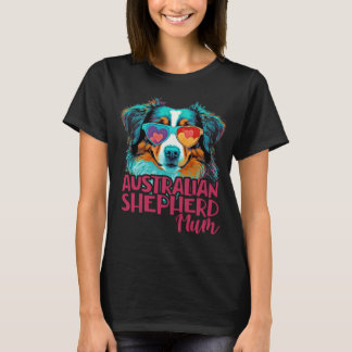 Camiseta Australianshepherddog com óculos cardíacos Dogman