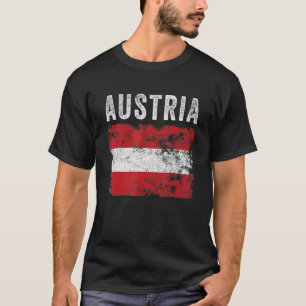 Camiseta Áustria Bandeira Homens Distúrbios Mulheres Crianç