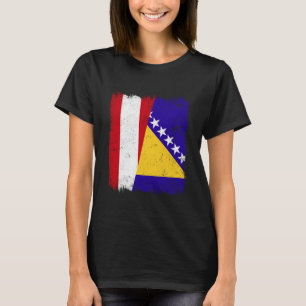 Camiseta Áustria Bósnia e Herzegovina Bandeira Meia-Haste