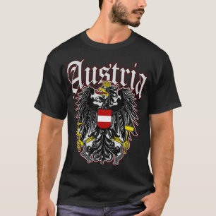 Camiseta Áustria casaco de armas águia austríaca Oesterreic