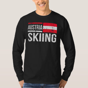 Camiseta Áustria Esquiando Pavilhão Race Snow Mountain Wint