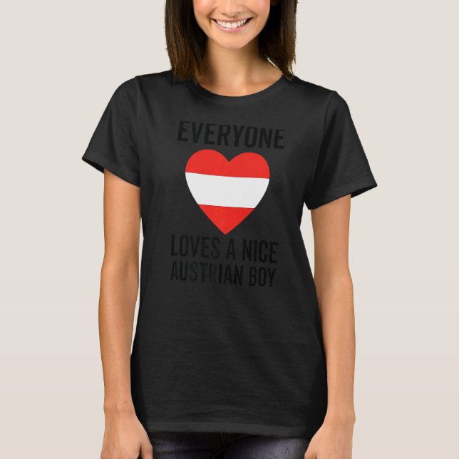 Camiseta Austria Flag All ama A Nice Austrian Boy (Frente)