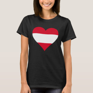 Camiseta Áustria Flag Heart Austria Gifts Love Áustria