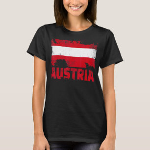 Camiseta Áustria Flag Vintage - Grunge Austríaco - Incomoda