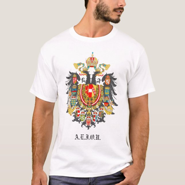 Camiseta Áustria, Hungria, Casaco de Armas (Frente)