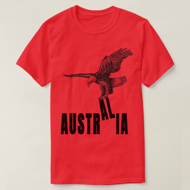 Camiseta Áustria não Austrália Águia (Frente do Design)