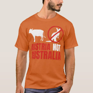 Camiseta Áustria Não Austrália Kangaroos Funny Pun