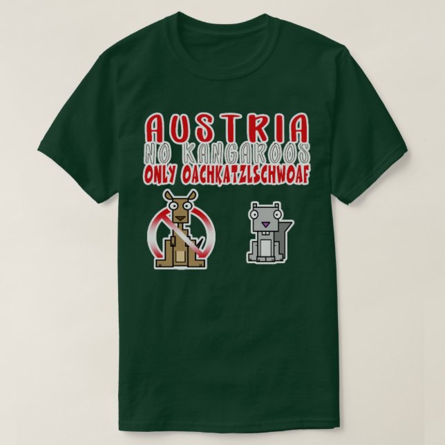 Camiseta ÁUSTRIA No Kangaroos Only Squirreles (Frente do Design)