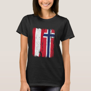 Camiseta Áustria Noruega Meia Bandeira Ancestral Austríaca