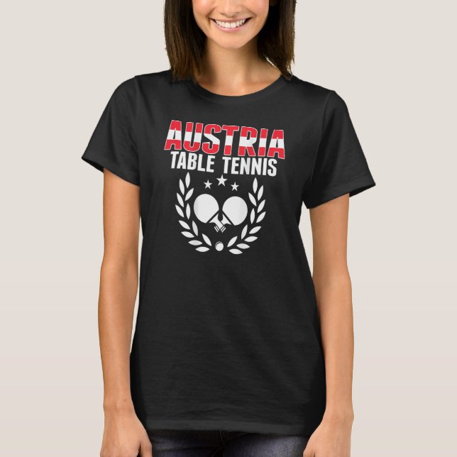 Camiseta Austria Ping Pong     Austrian Table Tennis Suppor (Frente)