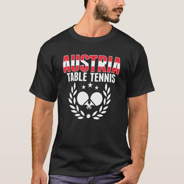 Camiseta Austria Table Tennis   Austrian Ping Pong Supporte (Frente)