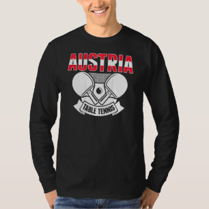 Camiseta Áustria Tênis de Mesa   Apoie o Ping Pong Austríac