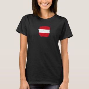Camiseta Áustria Vintage, Bandeira Austríaca 1
