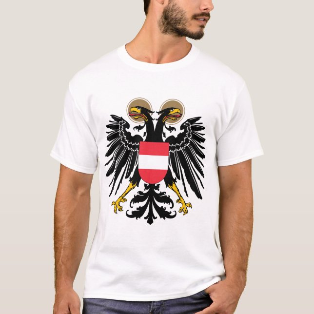 Camiseta Austríaco Eagle do vintage (Frente)