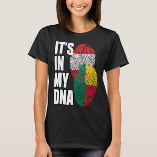 Camiseta Austrian And Beninese Mix DNA Flag Heritage