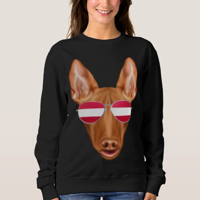 Camiseta Austrian Flag Pharaoh Hound Dog Austria Pocket (Frente)