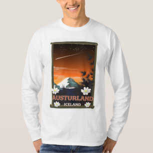 Camiseta Austurland iceland poster de viagens