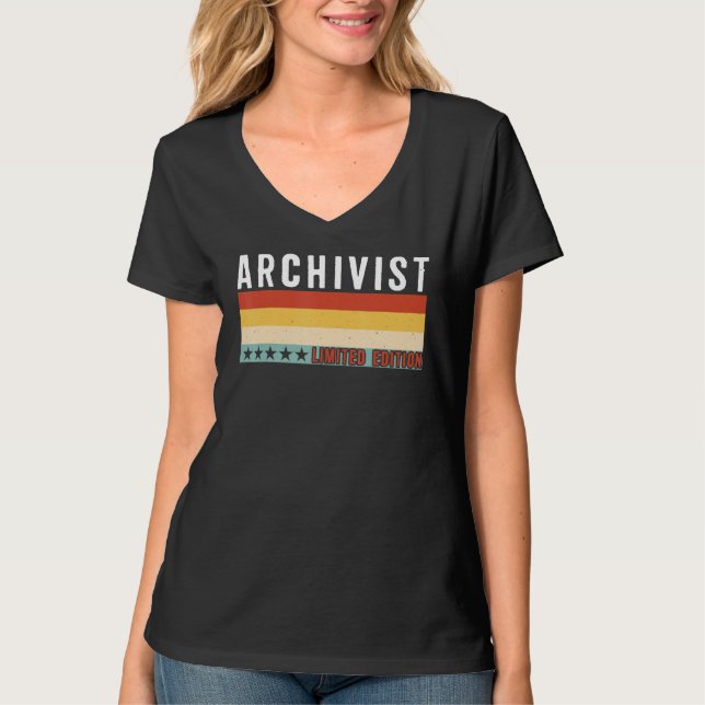 Camiseta Autenticação de Profissionais de Cargo de Arquivam (Frente)