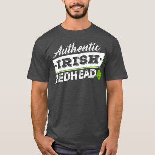 Camiseta Autêntico Irlandês Redhead Lucky Shamrock Rua Patr