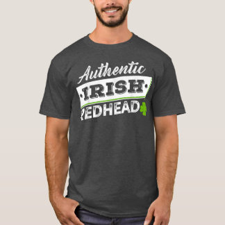 Camiseta Autêntico Irlandês Redhead Lucky Shamrock Rua Patr