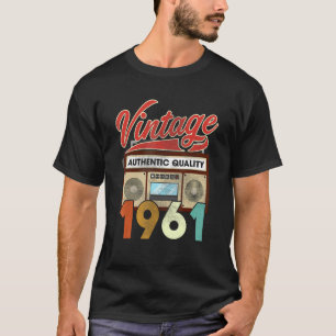 Camiseta Autêntico Quality Radio Vintage 1961 61rua Anivers