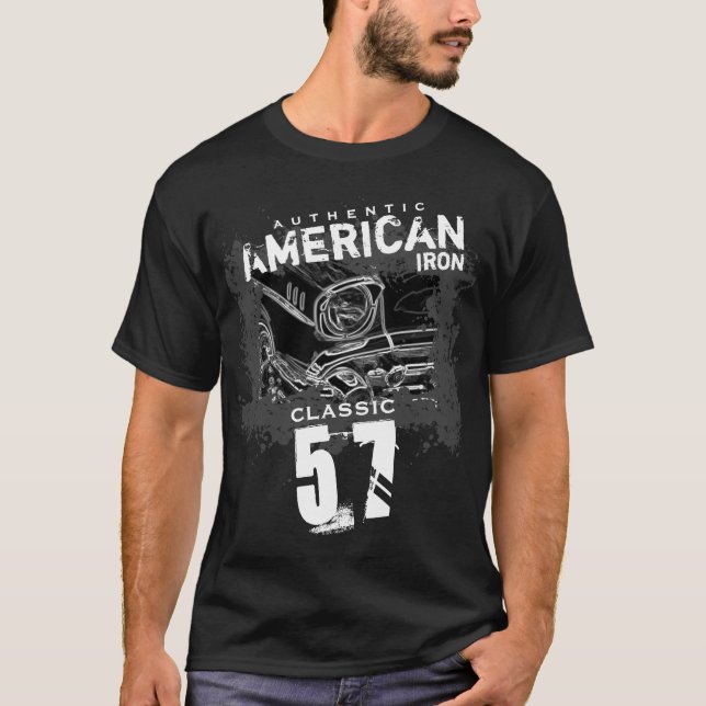 Camiseta Authentic American Iron Classic 57 Chevy (Frente)