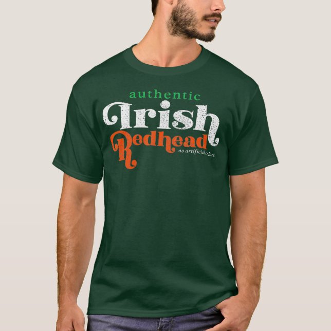 Camiseta Authentic Irish Redhead Funny Red Head Gift (Frente)