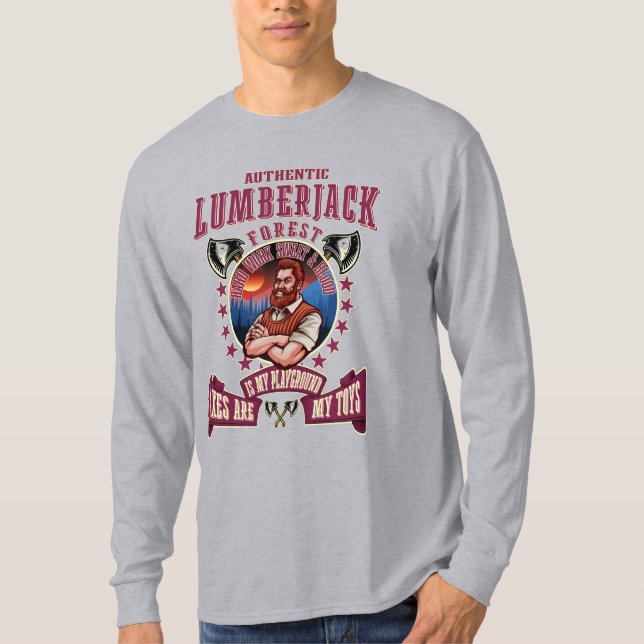 CAMISETA AUTHENTIC LUMBERJACK AXES (Frente)