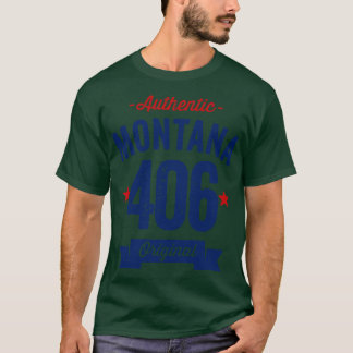 Camiseta Authentic Montana 406 Area Code