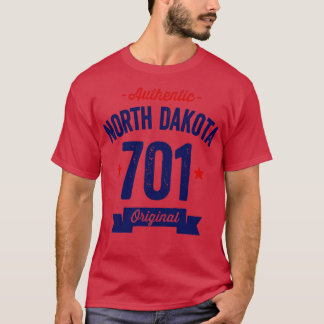 Camiseta Authentic North Dakota 701 Area Code