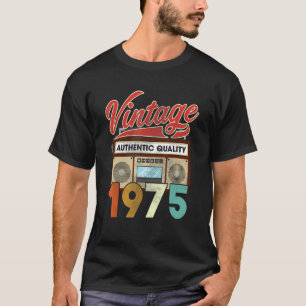 Camiseta Authentic Quality Radio Vintage 1975 47th Birthday