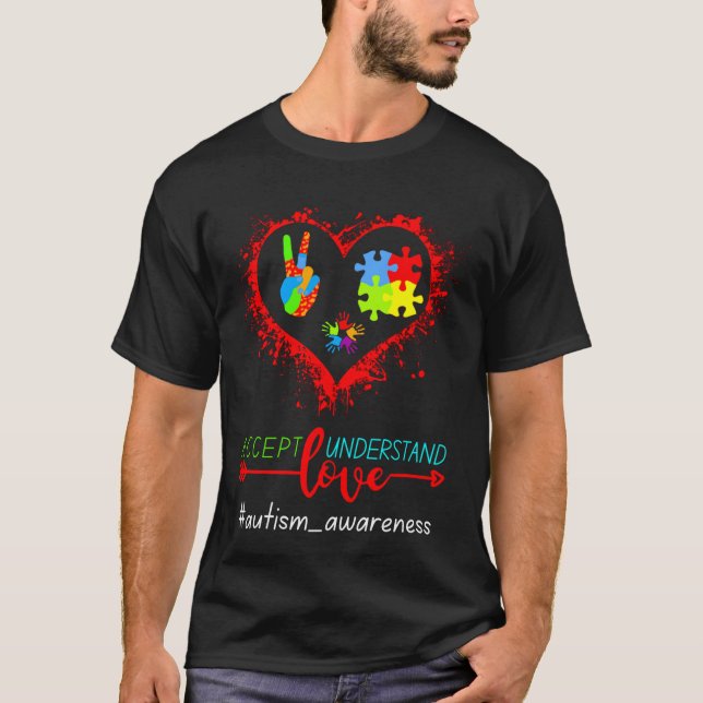 Camiseta Autism Accept Love Understand (Frente)