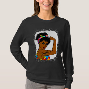 Camiseta Autism Afro Mom Unbreakable World Autism Awareness