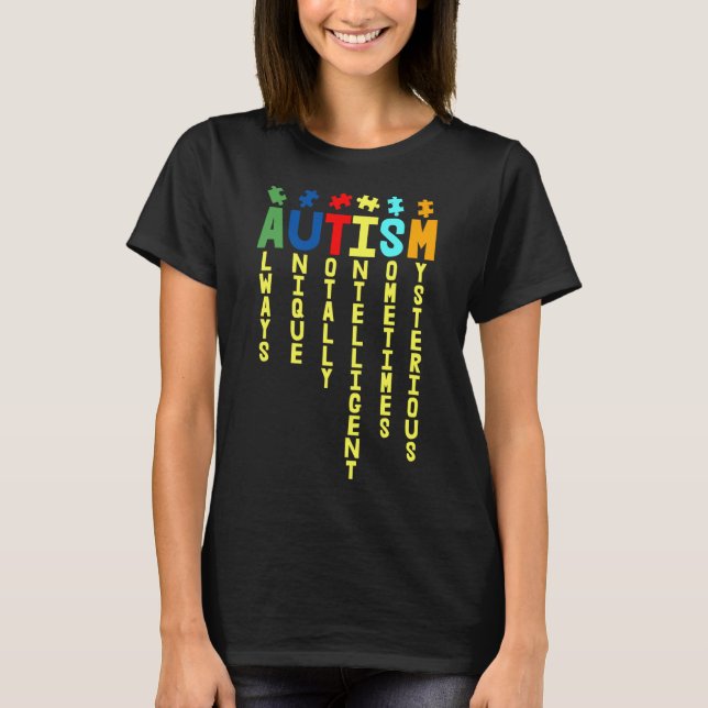 Camiseta Autism Always Unique Totally Autism Awareness Day (Frente)